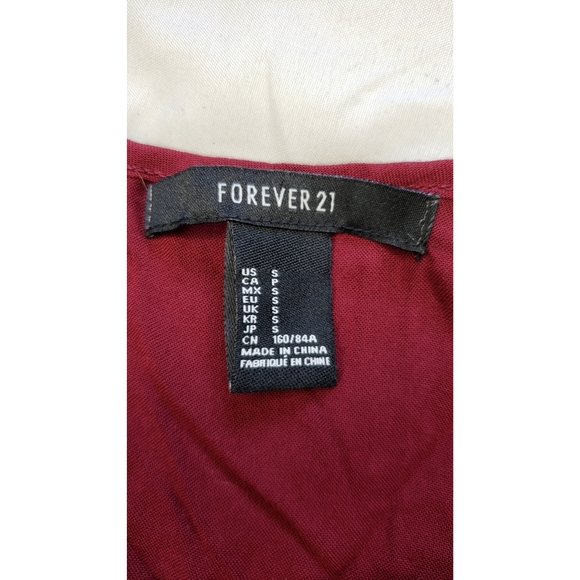 Forever 21 burgundy w/ black mesh dress - Picture 6 of 6